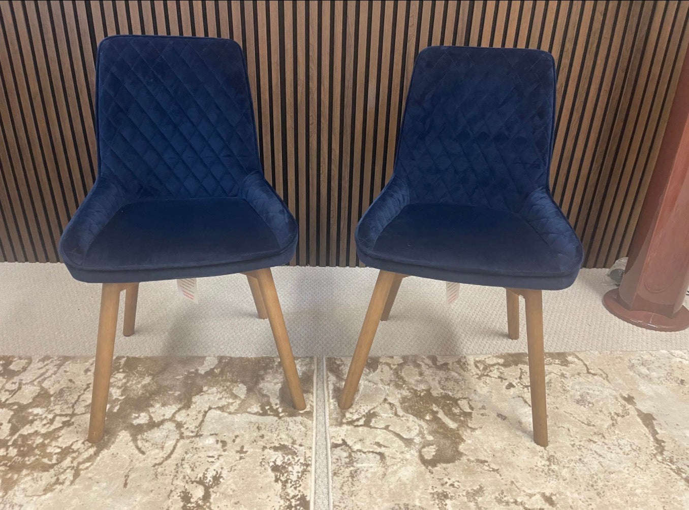 Set Of 2 Hamilton Navy Dining Chairs