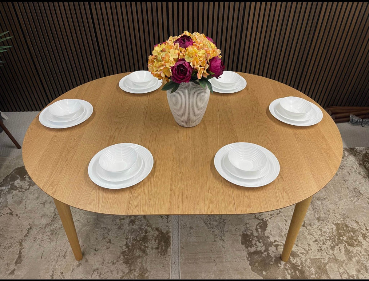 Montreux Round Wooden Extendable Dining Table