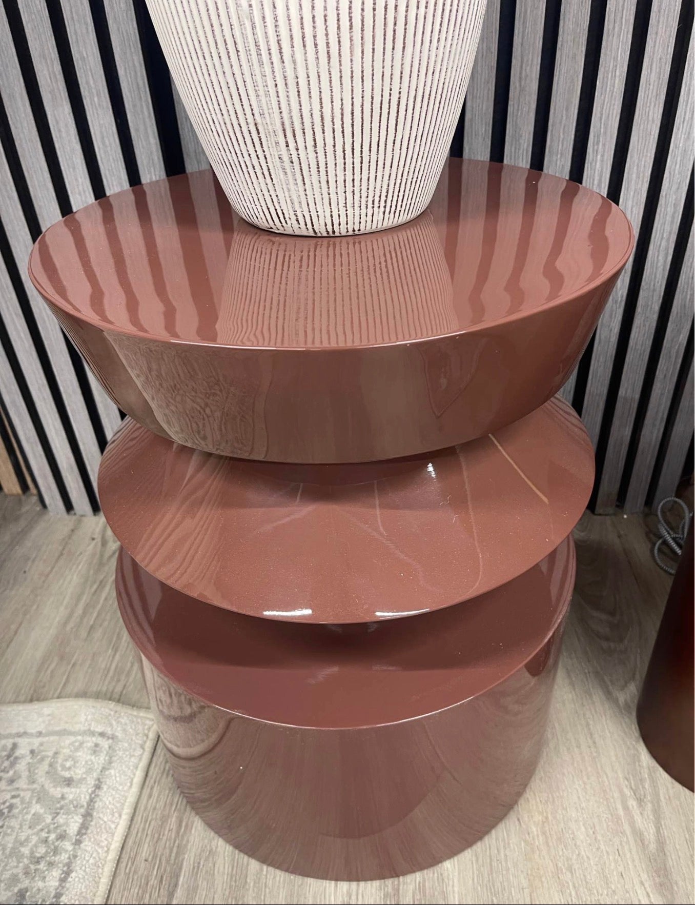 Gloss Burgundy Side Table