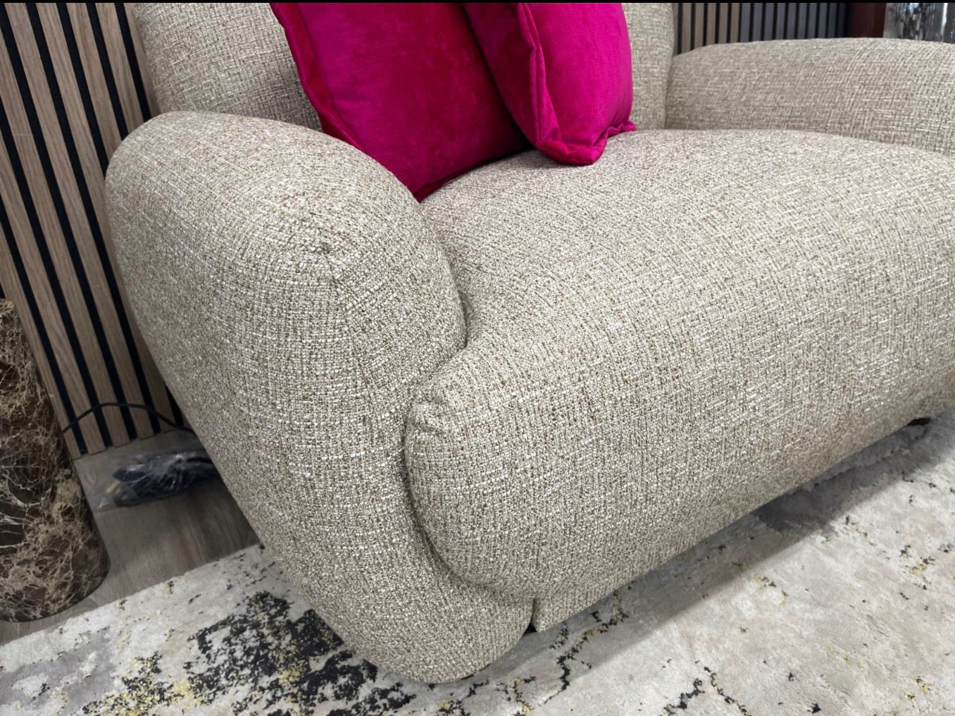 Speckled Latte Boucle Cloud Armchair