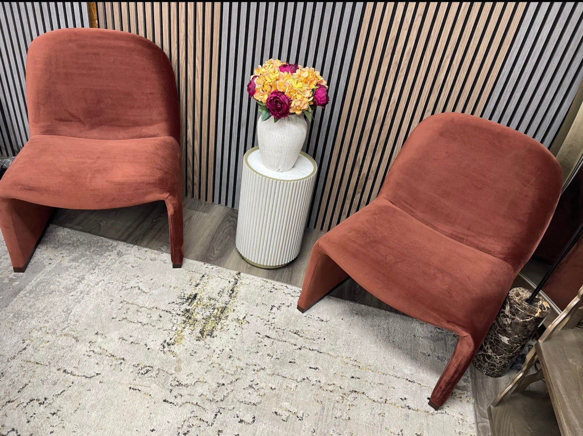 Set Of 2 Arlet Velvet Accent Chairs