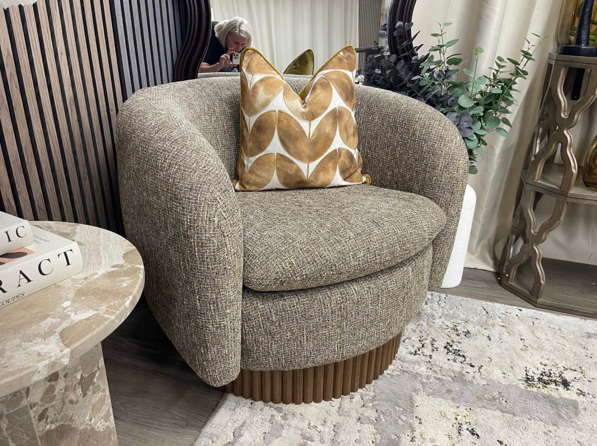Speckled Cappuccino Viva Swivel Armchair