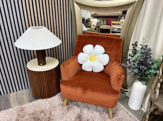 Next Carter Rust Velvet Accent Chair