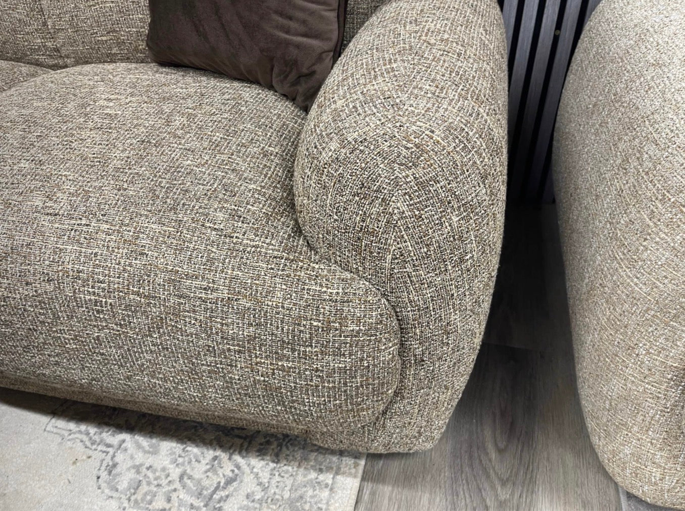 Cloud Left Hand Speckled Cappuccino Boucle  Chaise Sofa