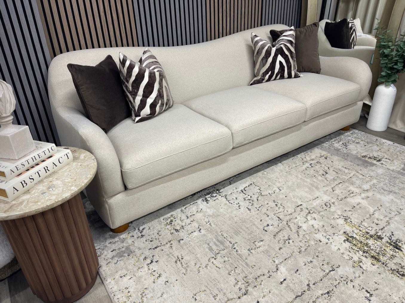 Mohair Velvet 3 Seater Sofa