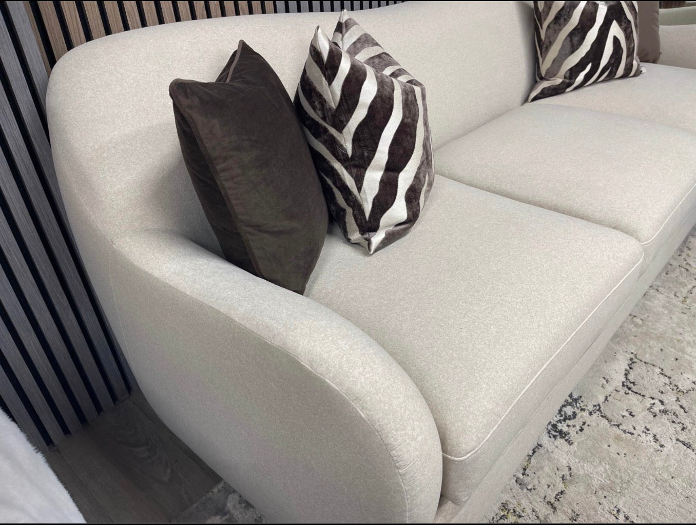 Mohair Velvet 3 Seater Sofa