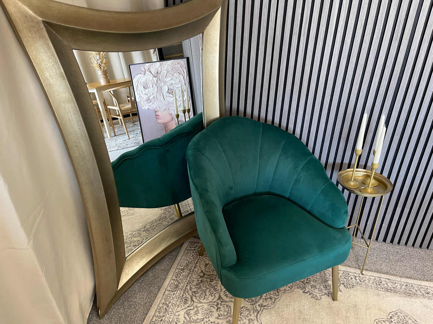 Sophia green accent chair