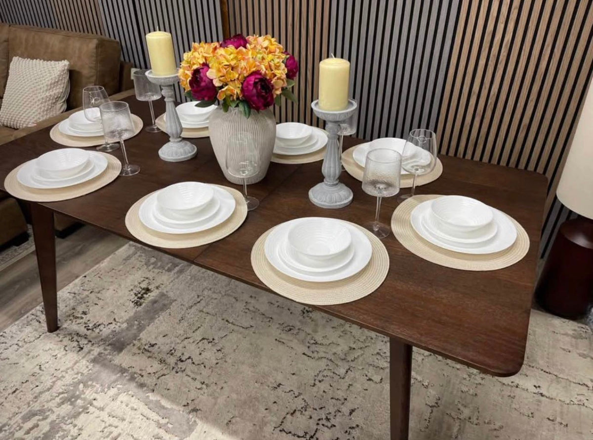Rectangle Wooden Extendable Dining Table