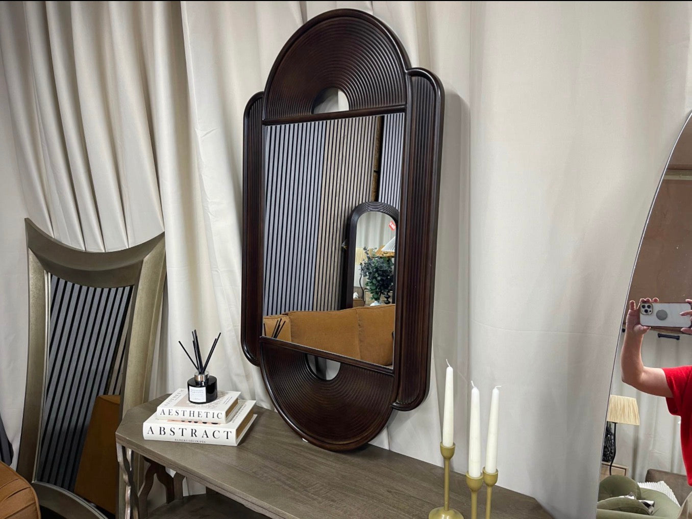 Margot Dark Walnut Wall Mirror