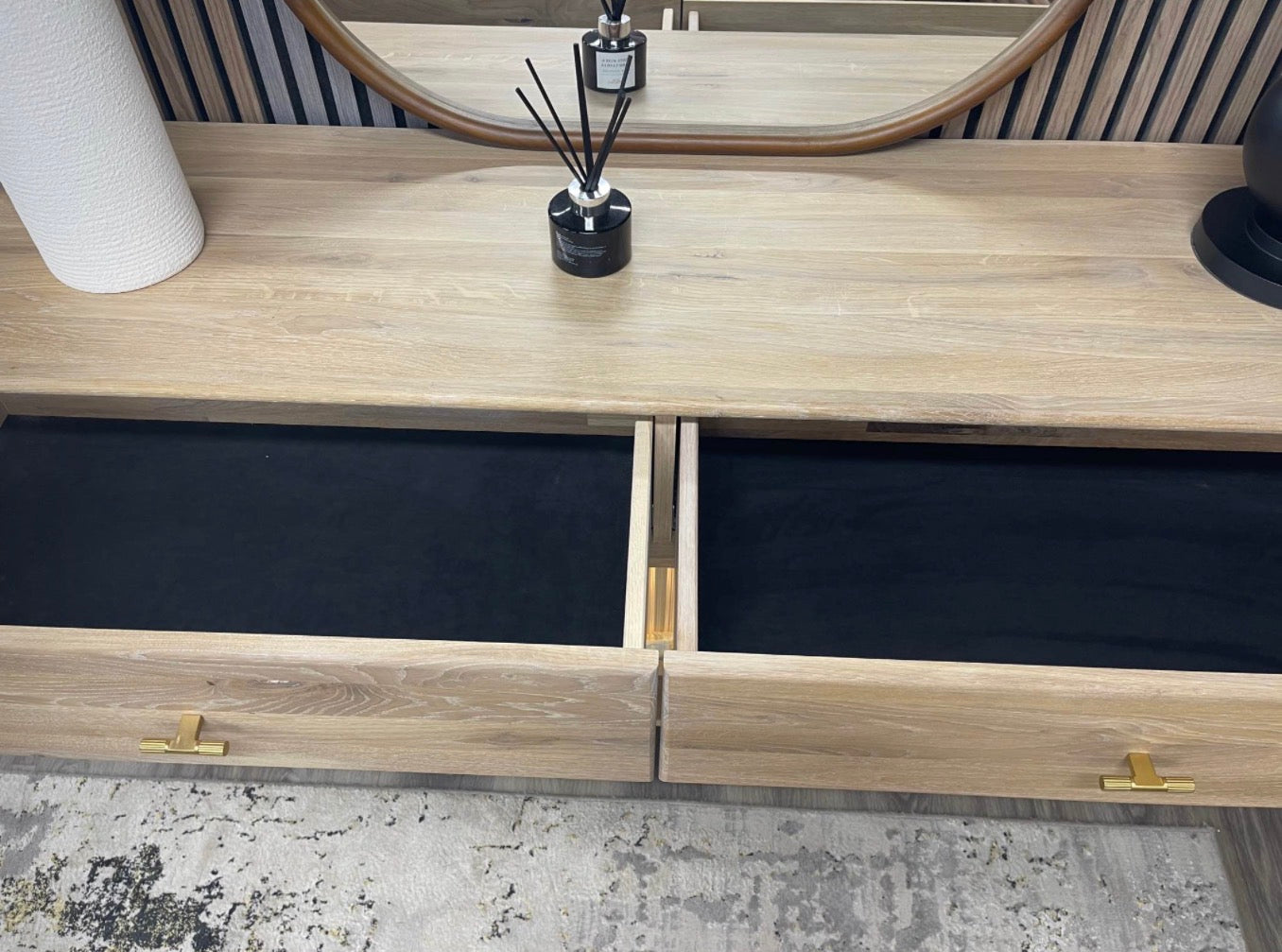 Komodo Large Oak Sideboard With Internal Lights