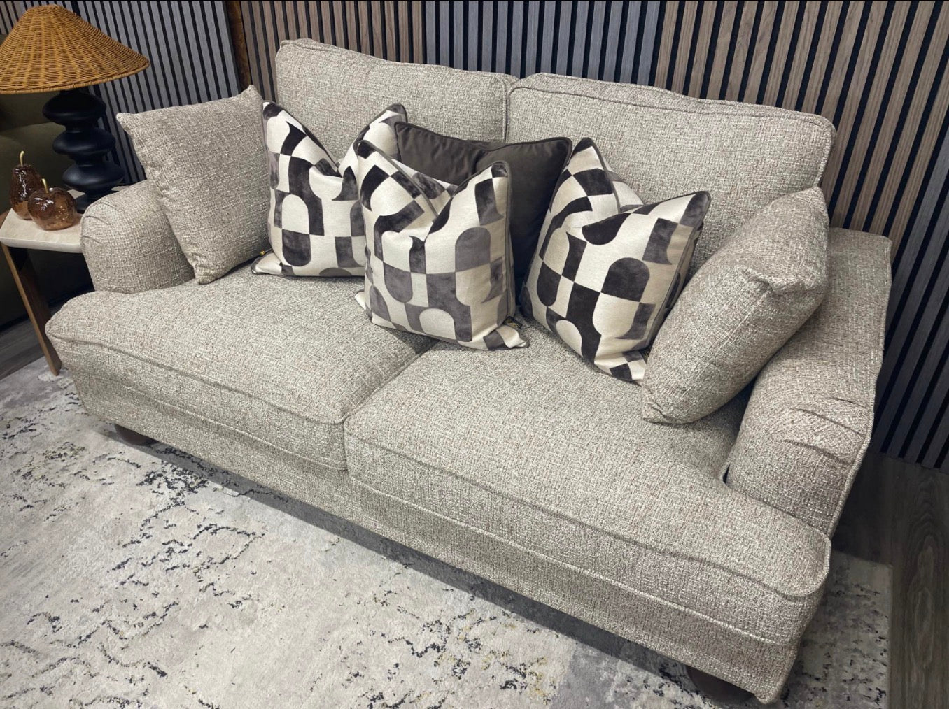 Speckled Stone Latte 2 Seater Sofa