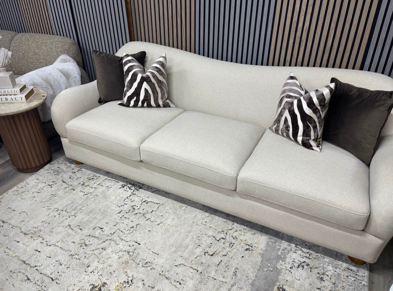 Mohair Velvet 3 Seater Sofa