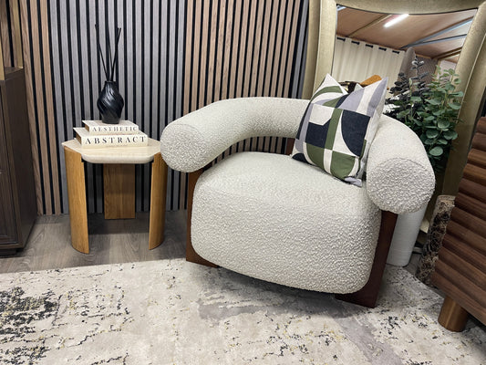 Speckled Boucle Accent Chair