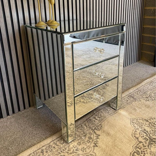 Mirrored Bedside Table